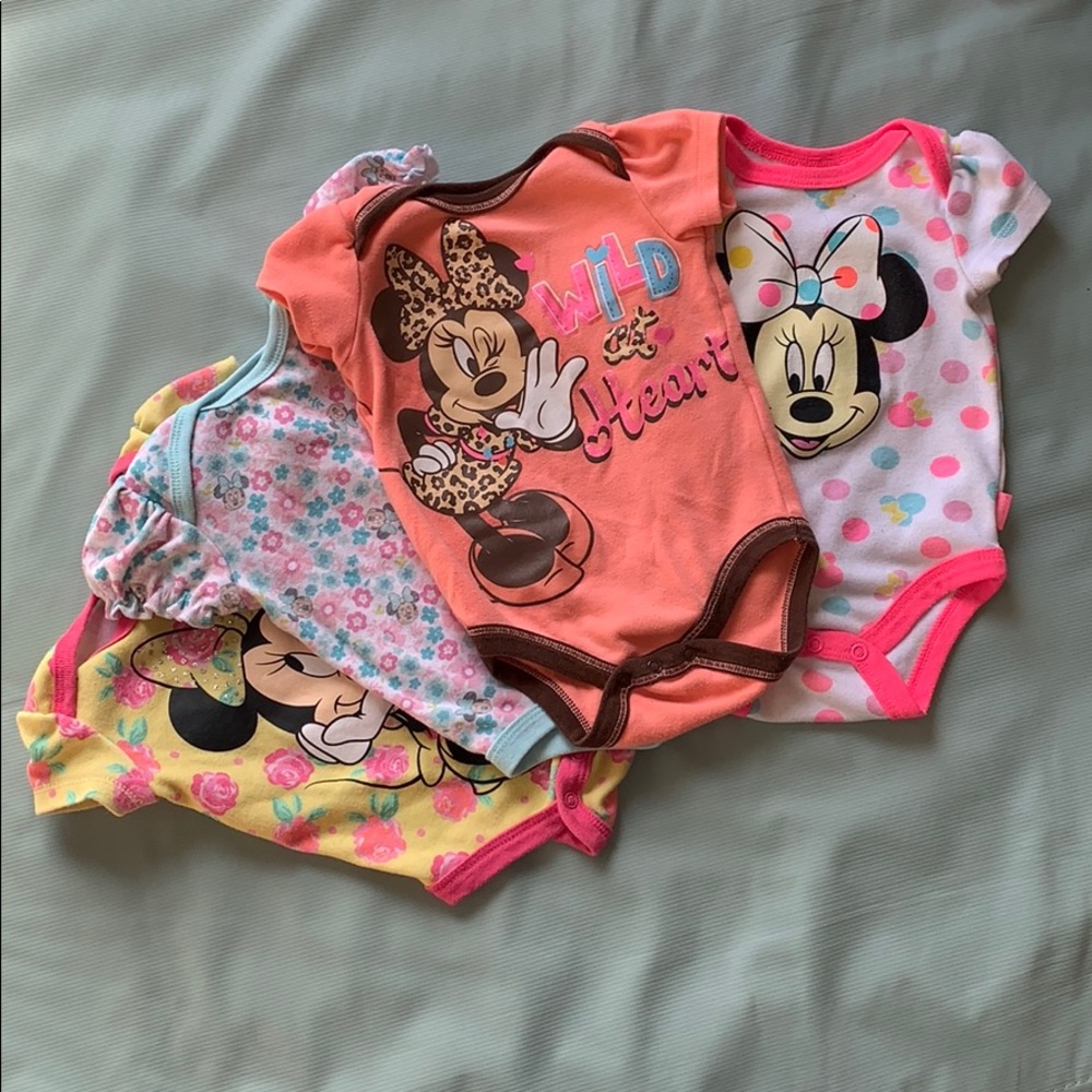 Set of FOUR Disney Minnie Mouse Onesies